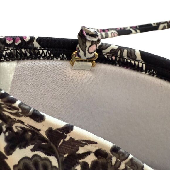 Tommy Bahama Black & White Floral One Piece Bandeau Swimsuit - Picture 6 of 8